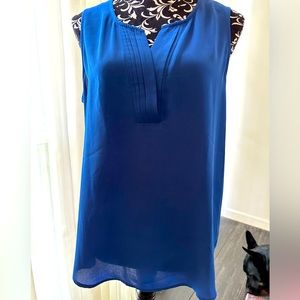 Ladies rich blue shell tank, medium weight